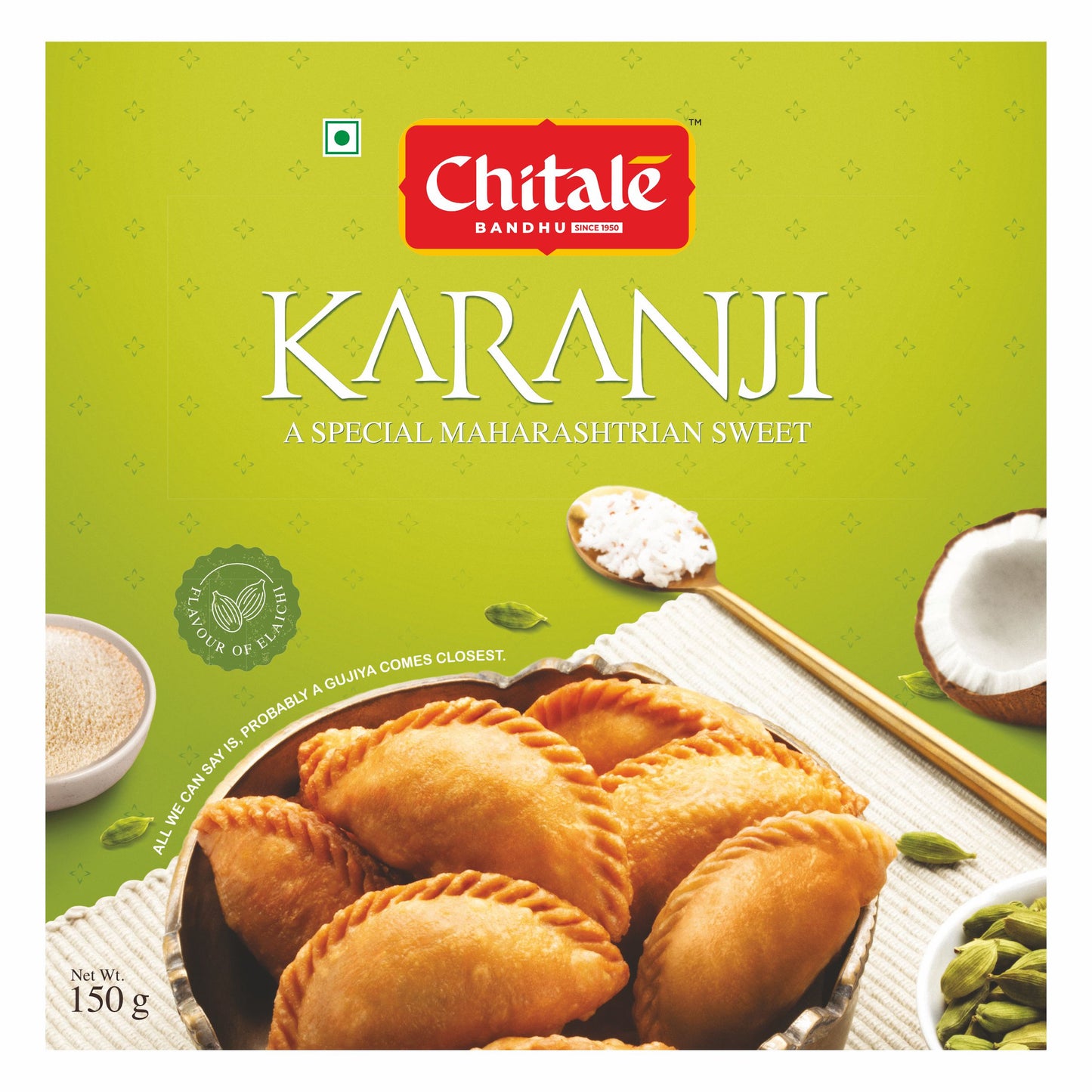 Coconut Karanji - 150gm - Chitale Bandhu