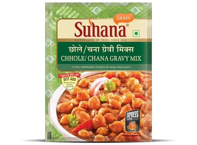 Suhana Chhole Chana Gravy Spice Mix Pouch