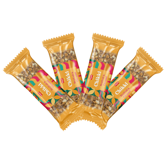 Dryfruit & Caramel Chikki Pack of 4 - Chitale Bandhu