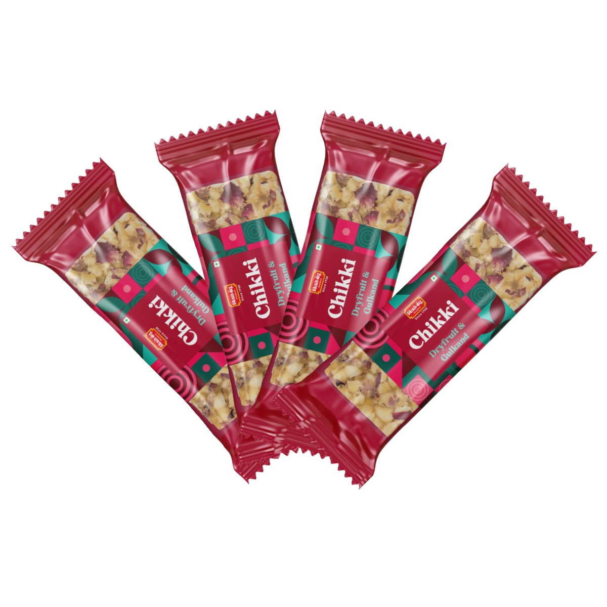 Dryfruit & Gulkand Chikki Pack of 4 - Chitale Bandhu