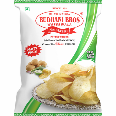 Potato Wafers Cream & Onion - Budhani