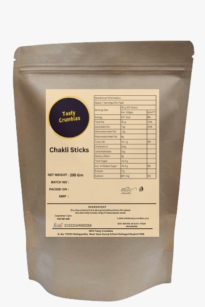 Tasty Crumbles, Chakali Sticks, 200gm