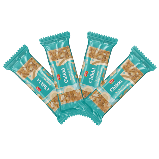 Dryfruits & Vanilla Flavoured Chikki Pack of 4 - Chitale Bandhu Mithaiwale