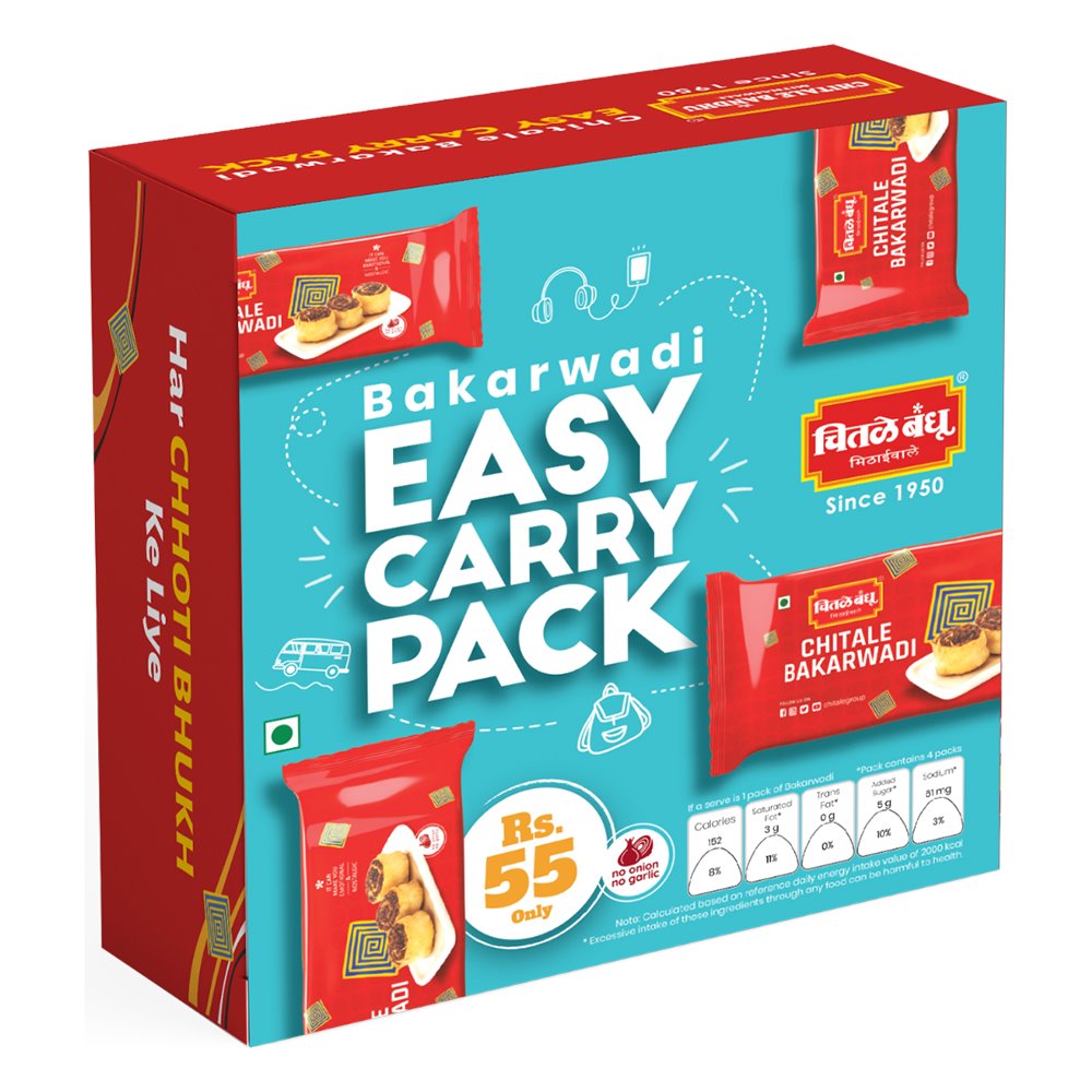 Bakarwadi Easy Carry Pack Namkeens Chitale Bandhu Mithaiwale