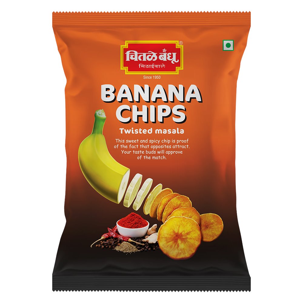 Banana Chips Twisted Masala Namkeens Chitale Bandhu Mithaiwale 
