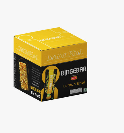 Bingebar - Lemon Bhel 120g (Pack of 10 pcs) Namkeens BingeBar 