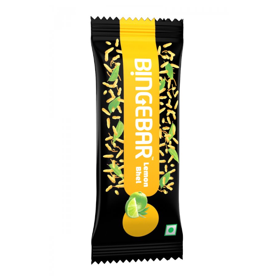 Bingebar - Lemon Bhel 120g (Pack of 10 pcs) Namkeens BingeBar 