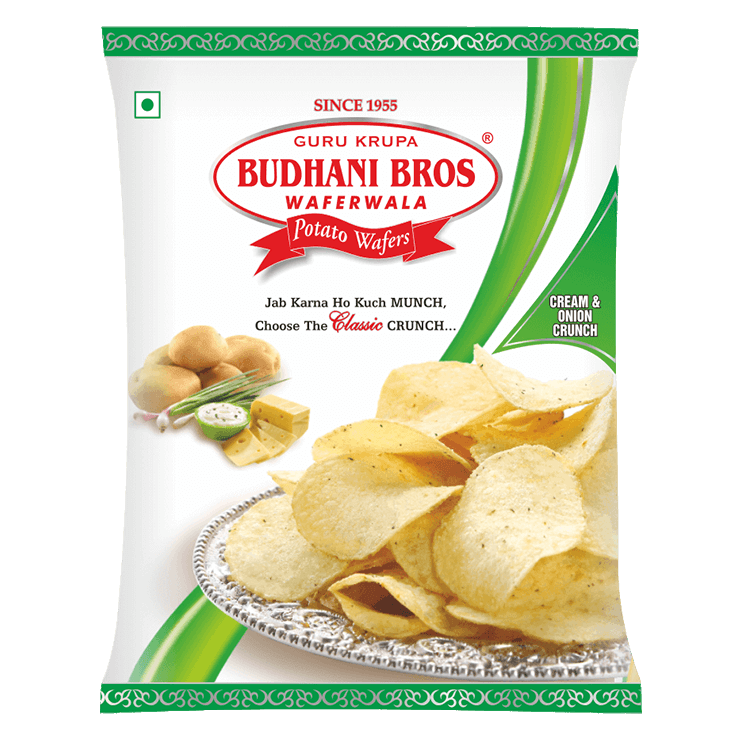 Potato Wafers Cream & Onion - Budhani - SWIFTINDI