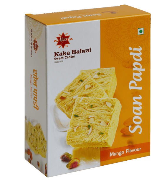 Mango Soanpapdi - -Kaka Halwai Sweet Centre-